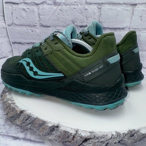Saucony Women's Mad River Tr2 Trail Running Hiking Sneakers Shoes Size 7 Green - Picture 5 of 13